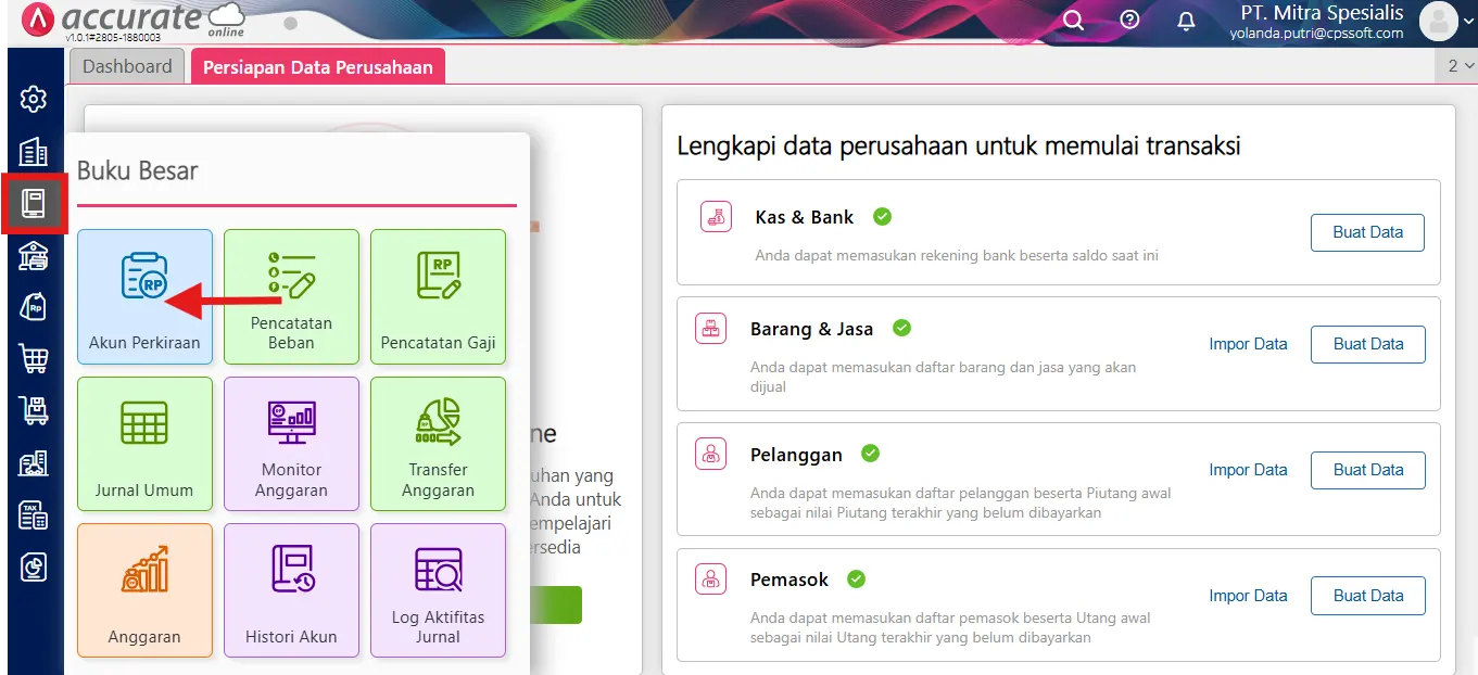 1 Pengakuan biaya dimuka menggunakan fitur aset tetap